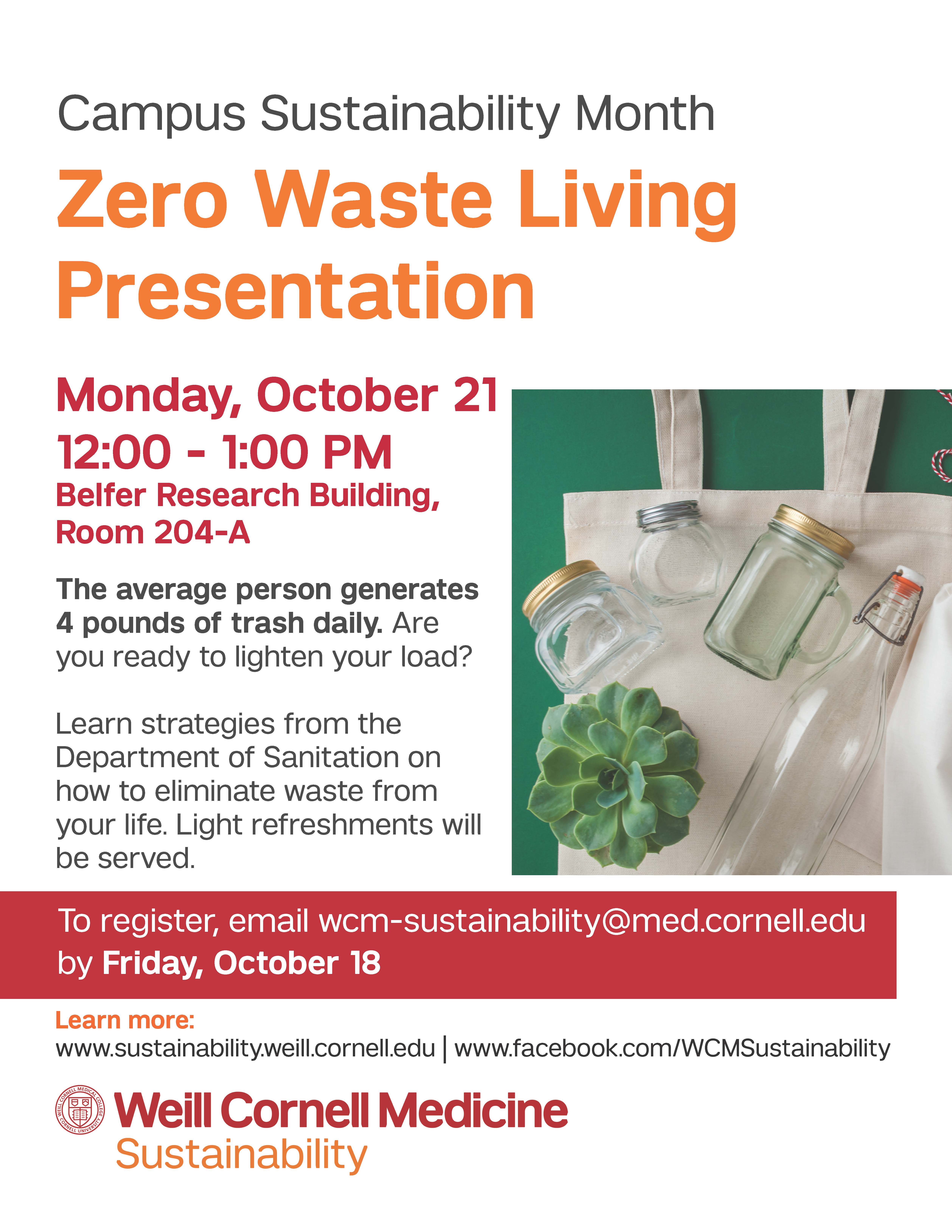 Zero Waste Living Presentation Poster