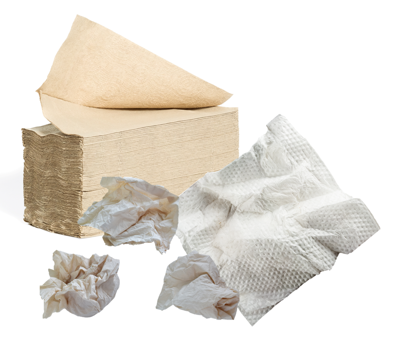 Napkins and hand towel contamination